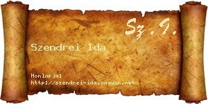 Szendrei Ida névjegykártya